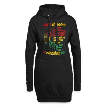 Sunflower célèbre l’histoire des Noirs de Juneteenth - Sweat-shirt à capuche long Femme - noir - Devant