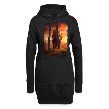 Mammouth - Sweat-shirt à capuche long Femme - noir - Devant