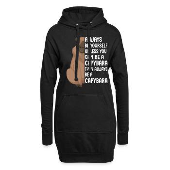 Capybara Amants Capibara Rongeur Amour animal - Sweat-shirt à capuche long Femme - noir - Devant