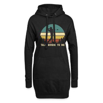 Retro Talk Birdie To Me - Golf Golfer Golfen - Sweat-shirt à capuche long Femme - noir - Devant