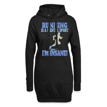 XC running present for men and women - Hoodie Dress - black - Front