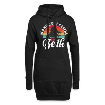 Un monde plein de Karens est une Beth pour les femmes - Sweat-shirt à capuche long Femme - noir - Devant