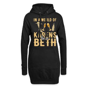 Un monde plein de Karens est une Beth pour les femmes - Sweat-shirt à capuche long Femme - noir - Devant
