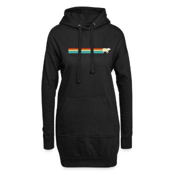 Rétro Capybara Silhoutte - Capybaras - Sweat-shirt à capuche long Femme - noir - Devant