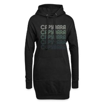 Retro Capybara Text Design - Capybaras - Hoodie-Kleid - Schwarz - Vorne