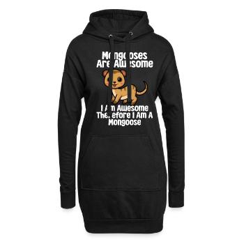 Mungusten Mungos Erdmännchen - Hoodie-Kleid - Schwarz - Vorne