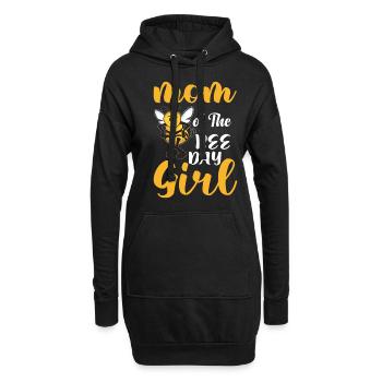 Mama Of The Bee Day Girl Bee Birthday Party Theme - Hoodie-Kleid - Schwarz - Vorne