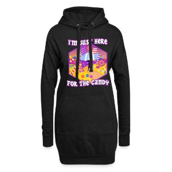 Je suis juste là pour les bonbons - Sweat-shirt à capuche long Femme - noir - Devant