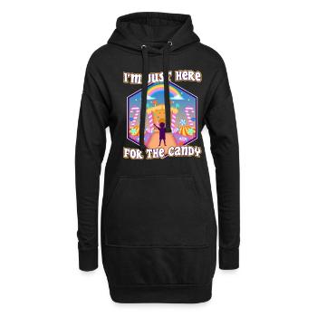 Je suis juste là pour les bonbons - Sweat-shirt à capuche long Femme - noir - Devant