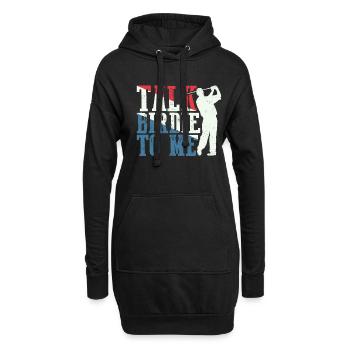 Retro Talk Birdie To Me - Golf Golfer Golfen - Sweat-shirt à capuche long Femme - noir - Devant