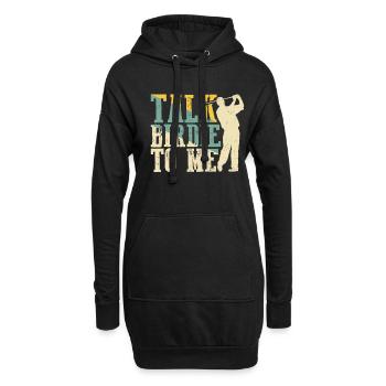 Retro Talk Birdie To Me - Golf Golfer Golfen - Sweat-shirt à capuche long Femme - noir - Devant