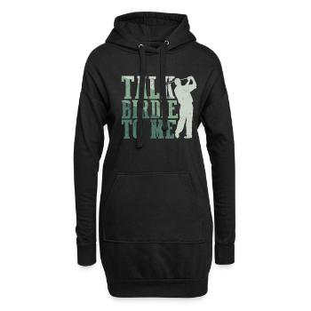 Retro Talk Birdie To Me - Golf Golfer Golfen - Sweat-shirt à capuche long Femme - noir - Devant
