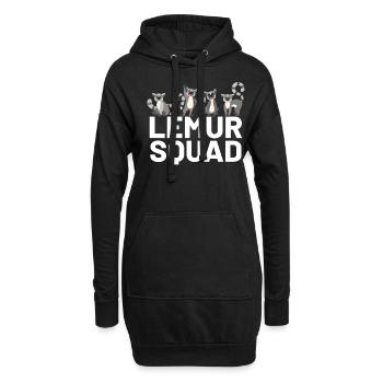 Lémurien - Sweat-shirt à capuche long Femme - noir - Devant