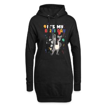 Lémurien - Sweat-shirt à capuche long Femme - noir - Devant