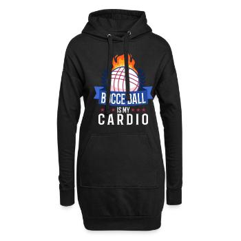 La pétanque est mon cardio - Sweat-shirt à capuche long Femme - noir - Devant