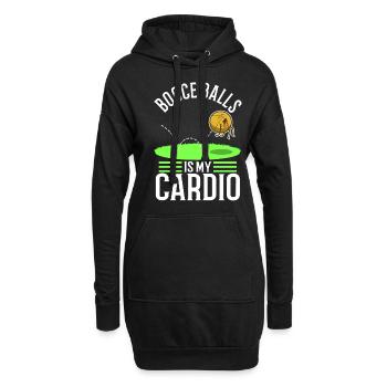La pétanque est mon cardio - Sweat-shirt à capuche long Femme - noir - Devant