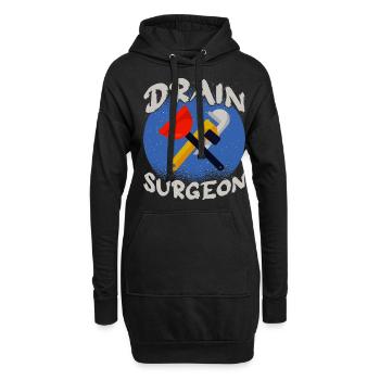 Rohrschlosser Klempner Rohleger Bauarbeiter - Hoodie-Kleid - Schwarz - Vorne