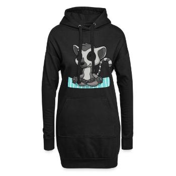 Yoga Lemur - Hoodie-Kleid - Schwarz - Vorne