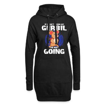 Rennmaus Maus Geschenk - Hoodie-Kleid - Schwarz - Vorne