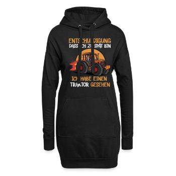 Traktor Trecker Bauer Treckerfahrer Landwirt - Hoodie-Kleid - Schwarz - Vorne