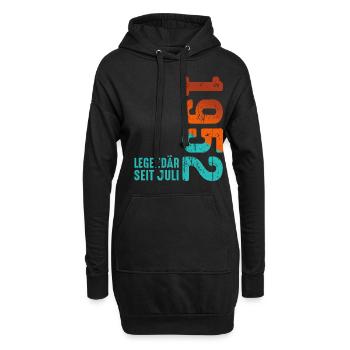 Limited Edition Juli 1952 Legendär Seit Juli 1952 - Hoodie-Kleid - Schwarz - Vorne
