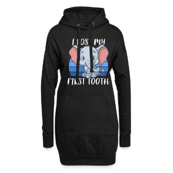 Zahn Zähne Zahnarzt Zahnmedizinische Angestellte - Hoodie-Kleid - Schwarz - Vorne