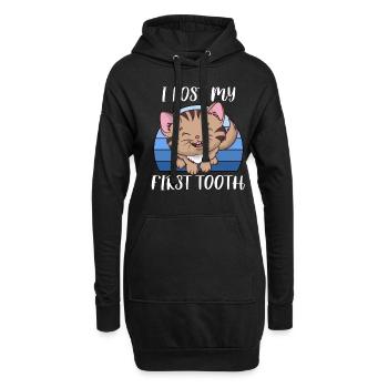 Zahn Zähne Zahnarzt Zahnmedizinische Angestellte - Hoodie-Kleid - Schwarz - Vorne