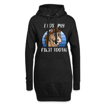 Zahn Zähne Zahnarzt Zahnmedizinische Angestellte - Hoodie-Kleid - Schwarz - Vorne