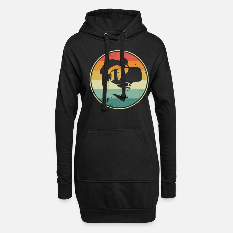 Virtual Reality VR Geschenk - Hoodie-Kleid - Schwarz