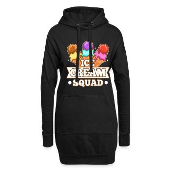 Escouade de crème glacée - Sweat-shirt à capuche long Femme - noir - Devant