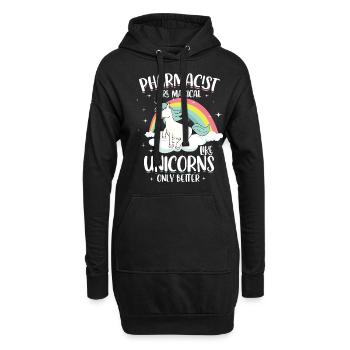 Pharmacien - Sweat-shirt à capuche long Femme - noir - Devant