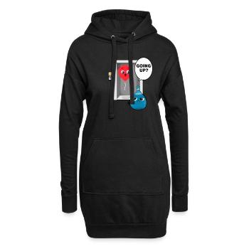 Ascenseur à ballons Dire - Sweat-shirt à capuche long Femme - noir - Devant