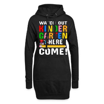 Kindergarten Kindergärtner Lehrer Regenbogenfarben - Hoodie-Kleid - Schwarz - Vorne
