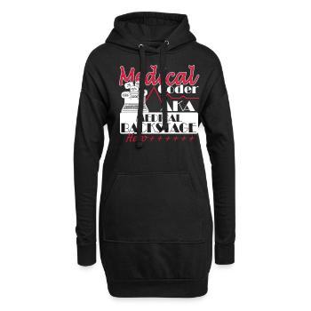 Assistant médical - Codeur médical - Sweat-shirt à capuche long Femme - noir - Devant