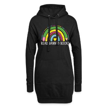 Ich habe Verbotenes Buch Rainbow Book Lover Reader gelesen - Hoodie-Kleid - Schwarz - Vorne
