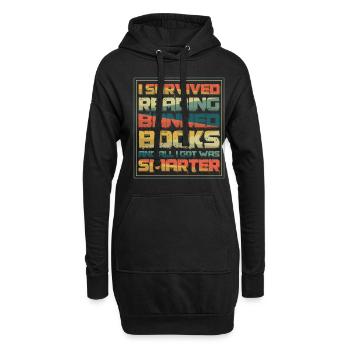 Überlebte Lektüre Verbotene Bücher Liebhaber Leser Lesen - Hoodie-Kleid - Schwarz - Vorne