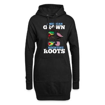 Argentinien - Hoodie-Kleid - Schwarz - Vorne