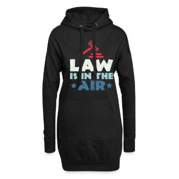Le droit est dans l’air - Law Lawyer Lawyers - Sweat-shirt à capuche long Femme - noir - Devant