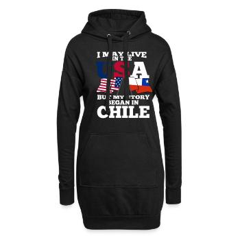Chile - Hoodie-Kleid - Schwarz - Vorne