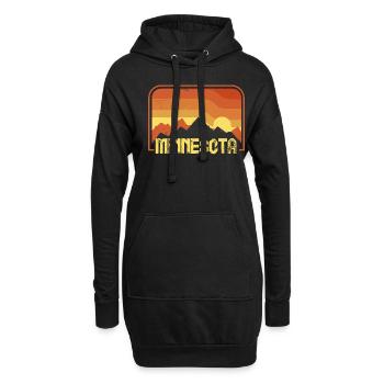 Minnesota - Hoodie-Kleid - Schwarz - Vorne