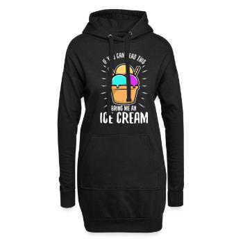 Si vous pouvez lire ceci apportez-moi une crème glacée - Sweat-shirt à capuche long Femme - noir - Devant