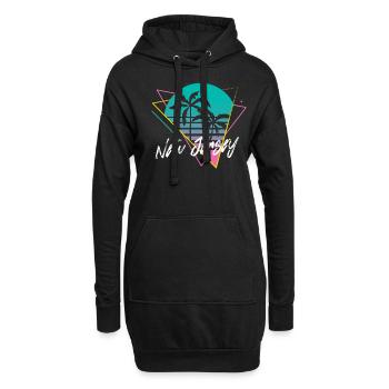 New Jersey - Hoodie-Kleid - Schwarz - Vorne