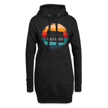 North Dakota - Hoodie-Kleid - Schwarz - Vorne