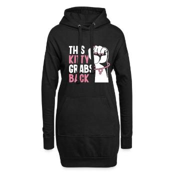 This Kitty Grabs Back - Feminismus Aktivismus - Hoodie-Kleid - Schwarz - Vorne