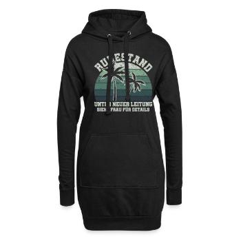 Ruhestand unter neuer Leitung - Rentner - Hoodie-Kleid - Schwarz - Vorne