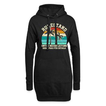 Ruhestand unter neuer Leitung - Rentner - Hoodie-Kleid - Schwarz - Vorne