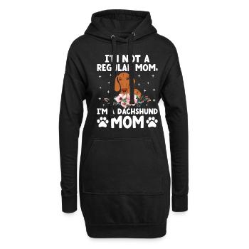 Ich bin keine normale Mutter, ich bin eine Dackelmutter, die einen Hund besitzt - Hoodie-Kleid - Schwarz - Vorne