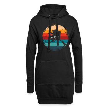 Alaska - Sweat-shirt à capuche long Femme - noir - Devant
