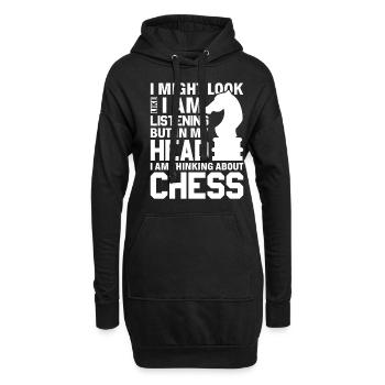 Il suffit de penser aux échecs - Knight Chess Piece Knight - Sweat-shirt à capuche long Femme - noir - Devant