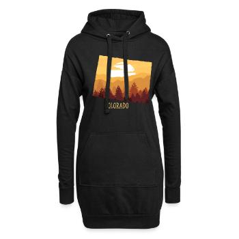 colorado - Hoodie-Kleid - Schwarz - Vorne